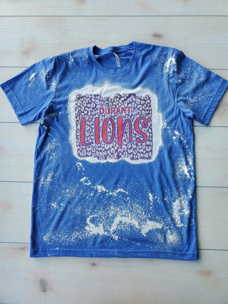 Durant Lions faux glitter & leopard *blue*