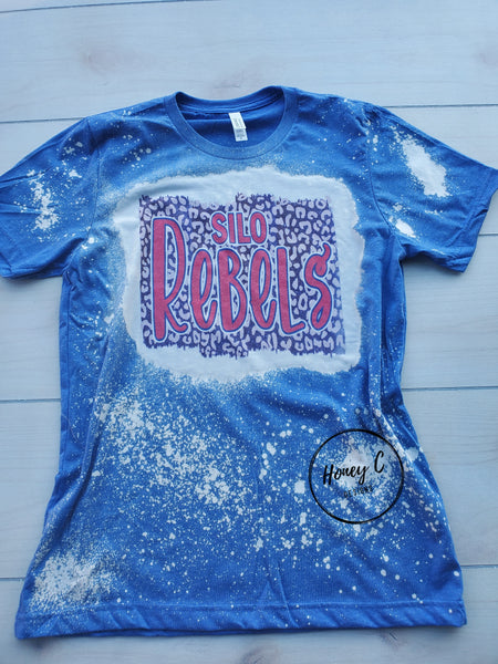 Silo Rebels faux glitter leopard *blue*