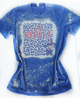 Silo Rebels leopard w/mascot bleached T-shirt