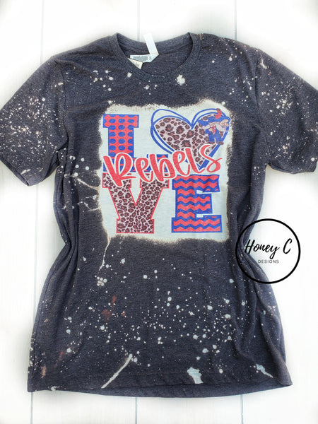 Rebels Love w/leopard *charcoal*