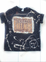 Calera Bulldogs faux glitter & leopard TODDLER *charcoal*