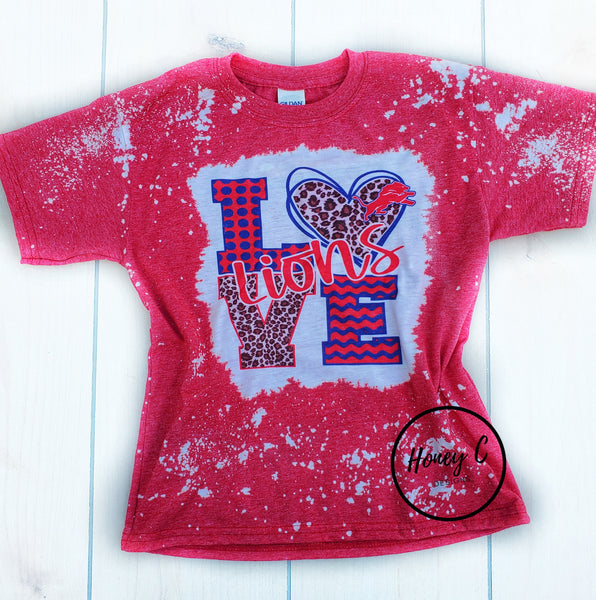 Lions Love w/leopard Toddler *red*