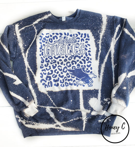 Achille Eagles leopard back with leopard sweatshirt bleached *navy*