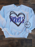 Rebels heart sweatshirt