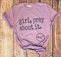 Girl pray about it