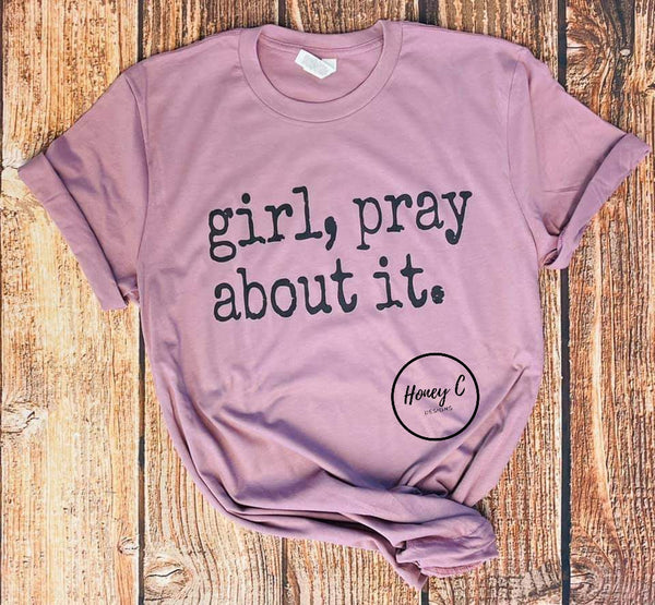 Girl pray about it