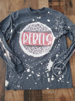 Rebels leopard circle bleached LS