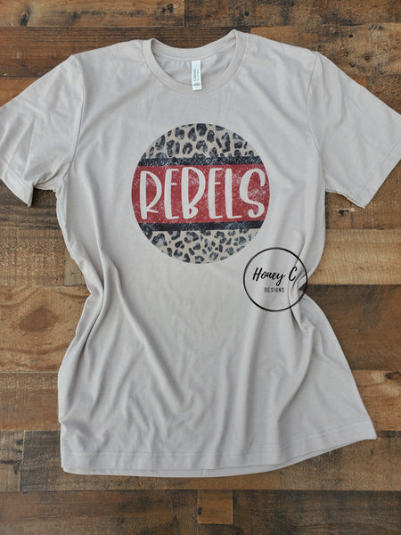 Rebels leopard circle T-Shirt