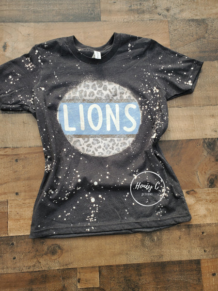 Lions leopard circle SS bleached