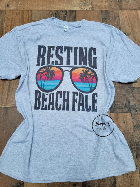 Resting beach face