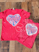 Rebels Tie Dye heart bleached
