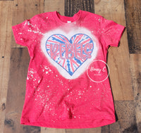 Rebels Tie Dye heart bleached