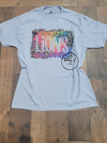 Lions colorful leopard jerzee