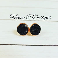 Black on rose gold 12mm
