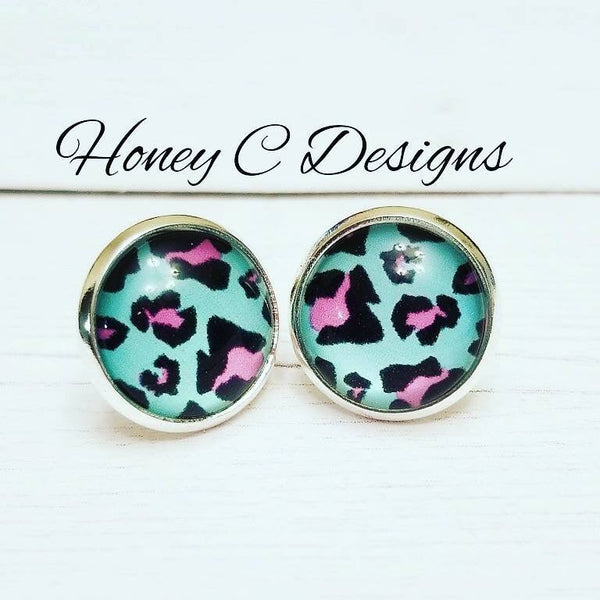 Mint&Pink leopard 12mm
